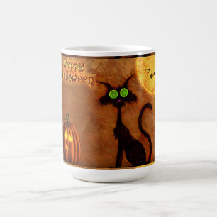 Halloween Mug/Black Cat Coffee Mug