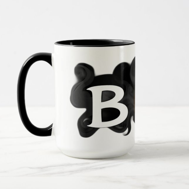 Halloween Mug – Minimal “BOO” Eyeball Design  (Left)