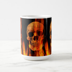 Halloween Mug/Skeleton on Fire Coffee Mug