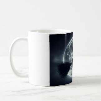 Halloween mug Sorcière à balai broomstick au clair