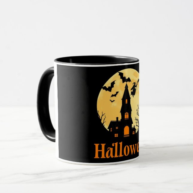 Halloween Mug – Unique Spooky Coffee Cup (Front Left)