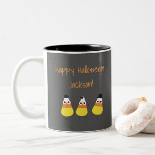 Halloween Mug with Candy Corn Graphics
