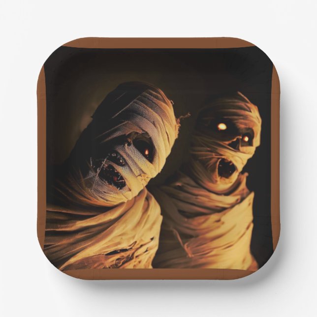 Halloween - Mummies 1 Paper Plate (Front)