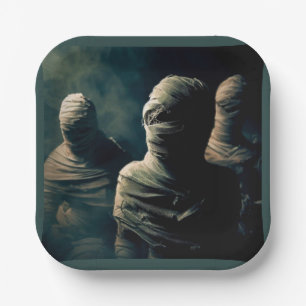 Halloween - Mummies 4 Paper Plate