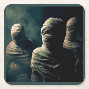 Halloween - Mummies 4 Square Paper Coaster