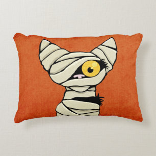 Halloween Mummy Cat Decorative Pillow
