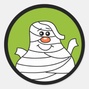 Halloween Mummy Classic Round Sticker