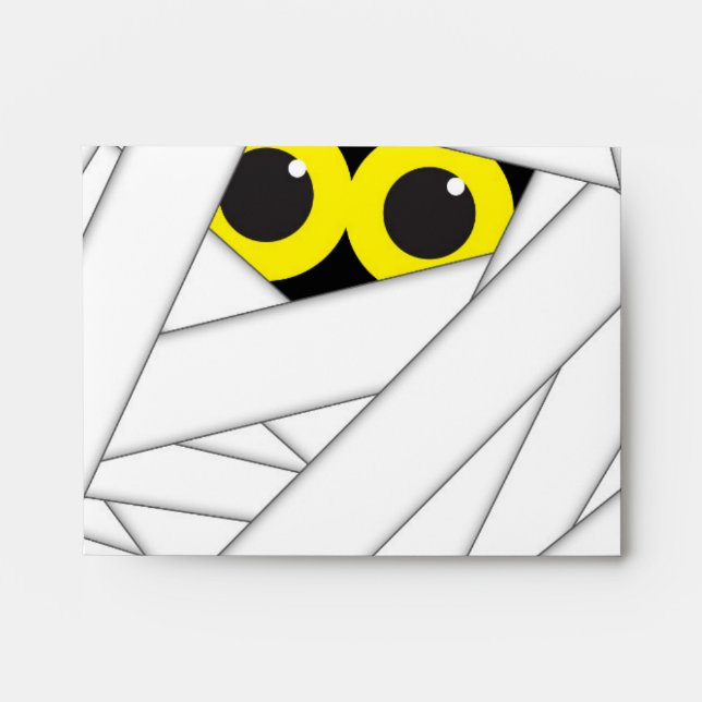 Halloween Mummy Cute Party Invitation Envelope (Front)