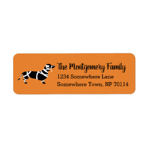 Halloween Mummy Dachshund & Nom de famille