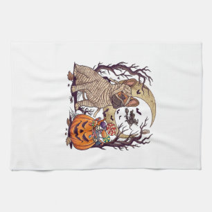 Halloween Mummy French Bulldog Pumpkin Candy Witch Kitchen Towel