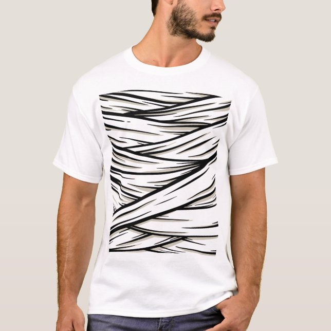 Halloween Mummy Graphic Design T-Shirt (Front)