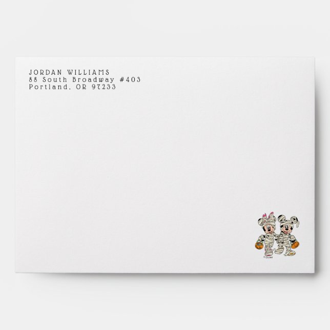 Halloween Mummy Mickey & Minnie Envelope (Front)