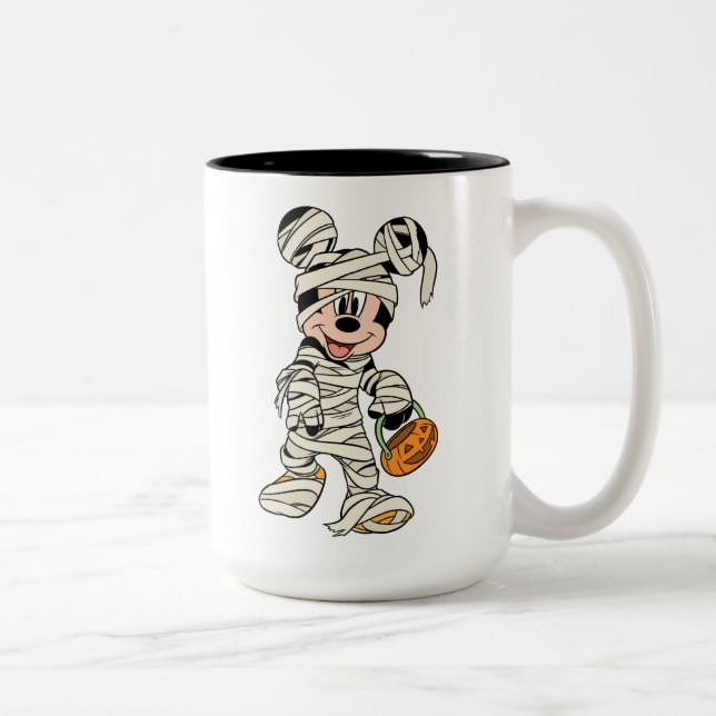 Halloween Mummy Mickey Mouse Two-Tone Coffee Mug (Right)