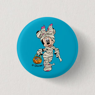 Halloween Mummy Minnie Mouse 1 Inch Round Button