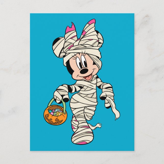 Halloween Mummy Minnie Mouse Postcard (Front)