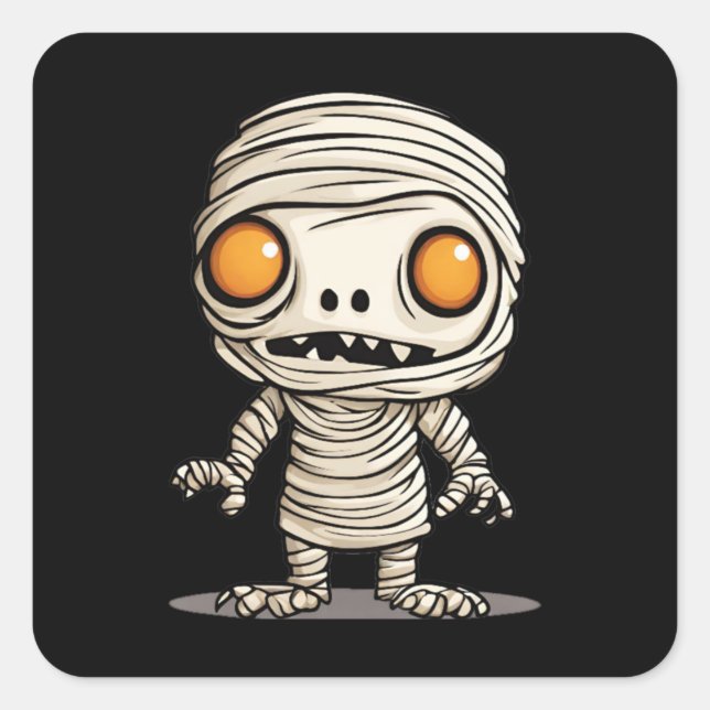 Halloween Mummy Model Square Sticker (Front)