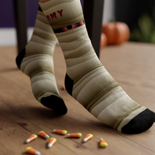 Halloween Mummy Monster Funny Spooky Socks