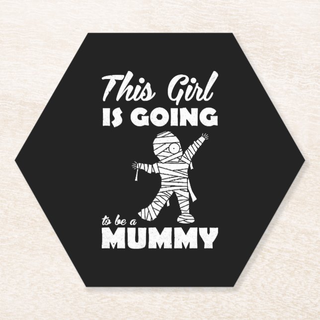 Halloween Mummy    Paper Coaster (Front)