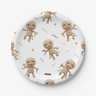 HALLOWEEN MUMMY PAPER PLATE