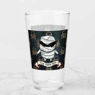 Halloween   Mummy   Skulls   Personalized   Glass