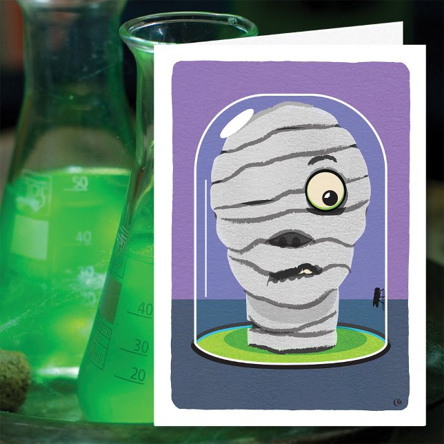 Halloween Mummy Specimen Jar Blank Card (Creator Uploaded)