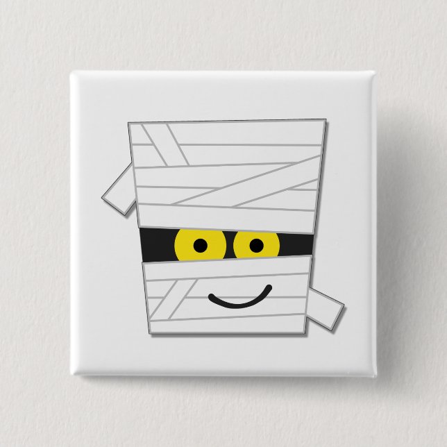 Halloween Mummy Tshirts and Gifts 2 Inch Square Button (Front)