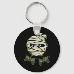 Halloween Mummy Video Gamer Controllers Boys Kids Keychain