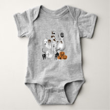 Halloween Mummy with Kitty Cats and Ghost