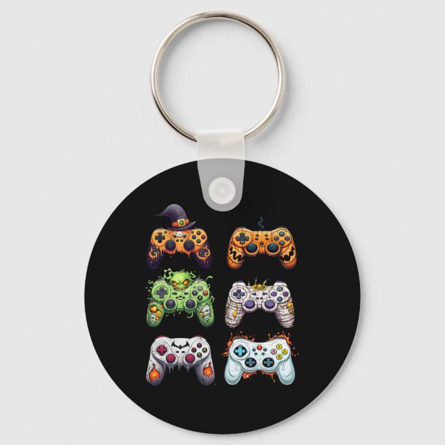 Halloween Mummy Zombie Gaming Controllers Vampire  Keychain (Front)