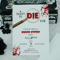 Halloween Murder Mystery Party Invitation