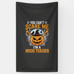 Halloween Music Teacher Scary Pumpkin Graphic Banner