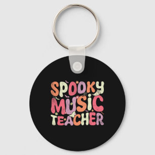 Halloween Music Teacher Teaching Spooky Teacher Ha Keychain