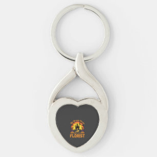 Halloween My Broom Broke Florist Witch Keychain