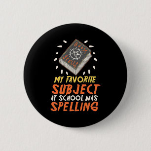 Halloween My Favourite Subject At School 2 Inch Round Button