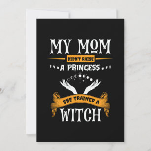 Halloween My Mom Trained a Witch Birthday Invitation
