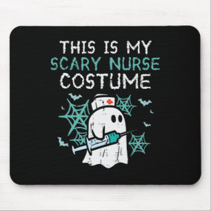 Halloween My Scary Nurse Costume Funny Ghost Scrub Mouse Pad