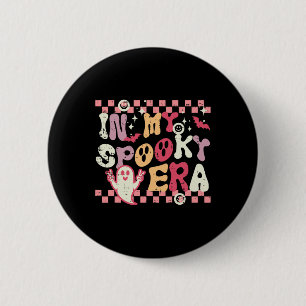 Halloween My Spooky Era Retro Costume Groovy Women 2 Inch Round Button