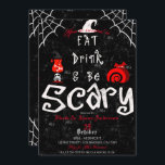 Halloween Mystery Dinner Eat Drink Be Scary Party Invitation<br><div class="desc">Customize for your event</div>