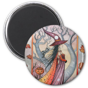 Halloween Mystic Witch by Molly Harrison Magnet