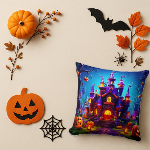 Halloween  Mystical CastleThrow Pillow