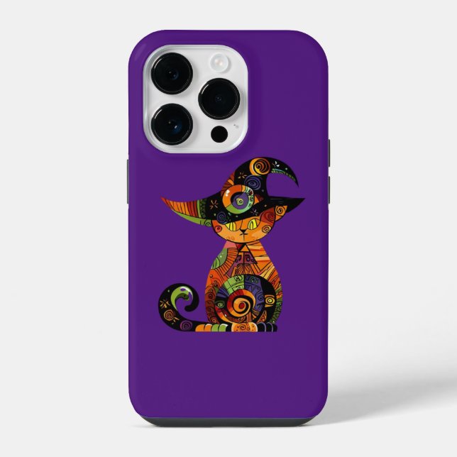 Halloween/mystical/cat/fall  iPhone case (Back)