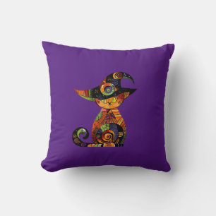 Halloween/mystical/cat/fall  throw pillow