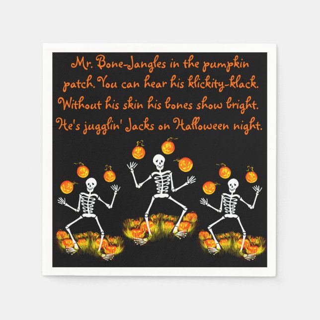 Halloween napkins "Mr. bone-Jangles" (Front)