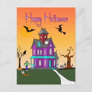 Halloween Neighbourhood Post Card