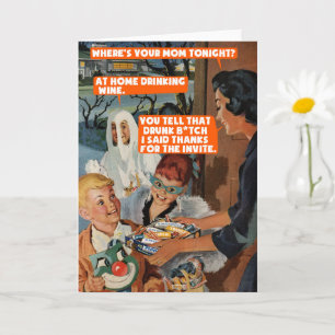 Halloween neighbours friends card