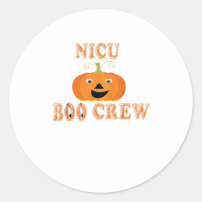 Halloween Neonatal Nurse TShirt Classic Round Sticker (Front)