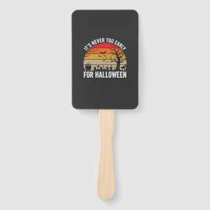 Halloween Never Too Early Vintage Sunset Hand Fan