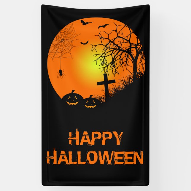 Halloween night banner (Vertical)