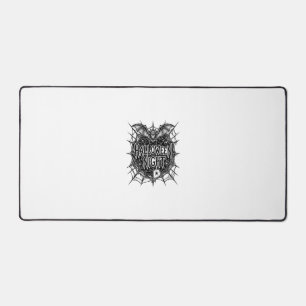 Halloween Night Bat Spiderweb Vintage Shirt Design Desk Mat