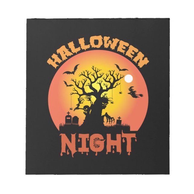 Halloween Night Birthday Notepad (Front)